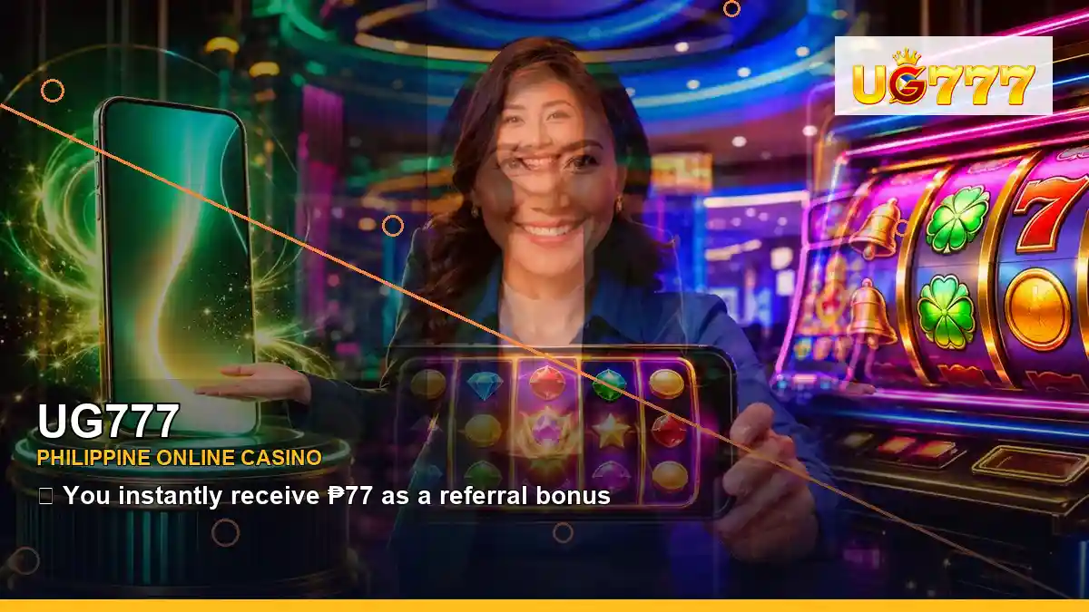 UG777 high-energy casino cashback rewards in a right close-up layout for Philippine players