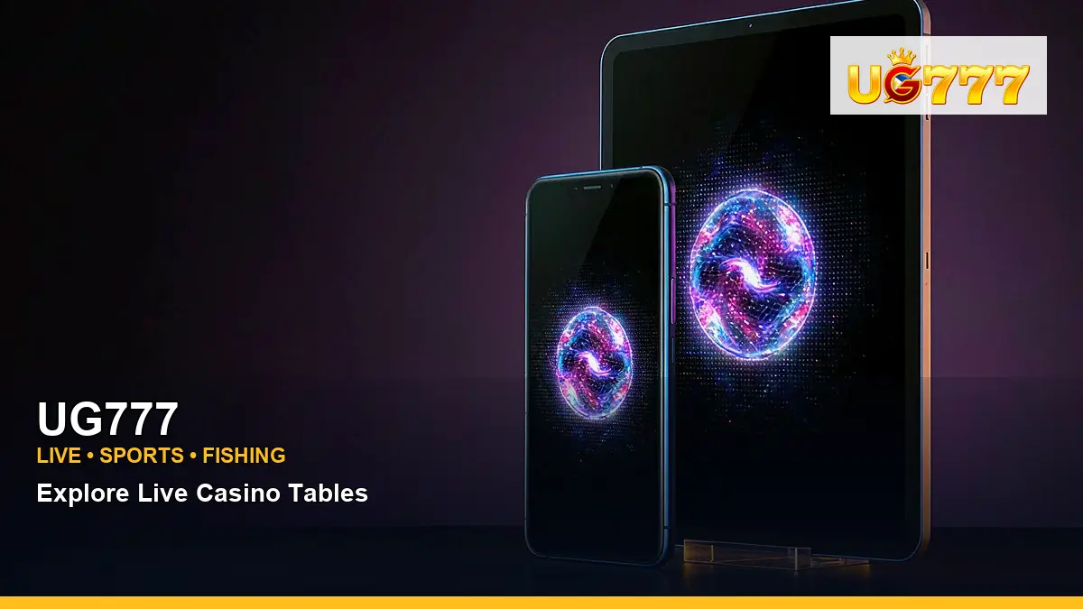 UG777 high-energy download mobile casino app in a social share layout for Philippine players